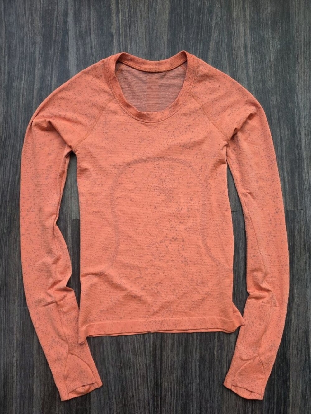 ​LULULEMON Swiftly Tech Orange Heathered Long Sleeve Workout Top 4